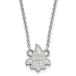 Sterling Silver U of New Orleans Small Pendant Necklace